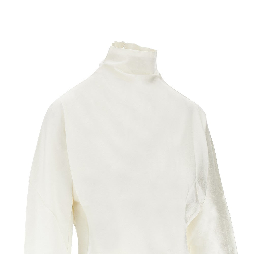 ROHE 36 satin waisted blouse