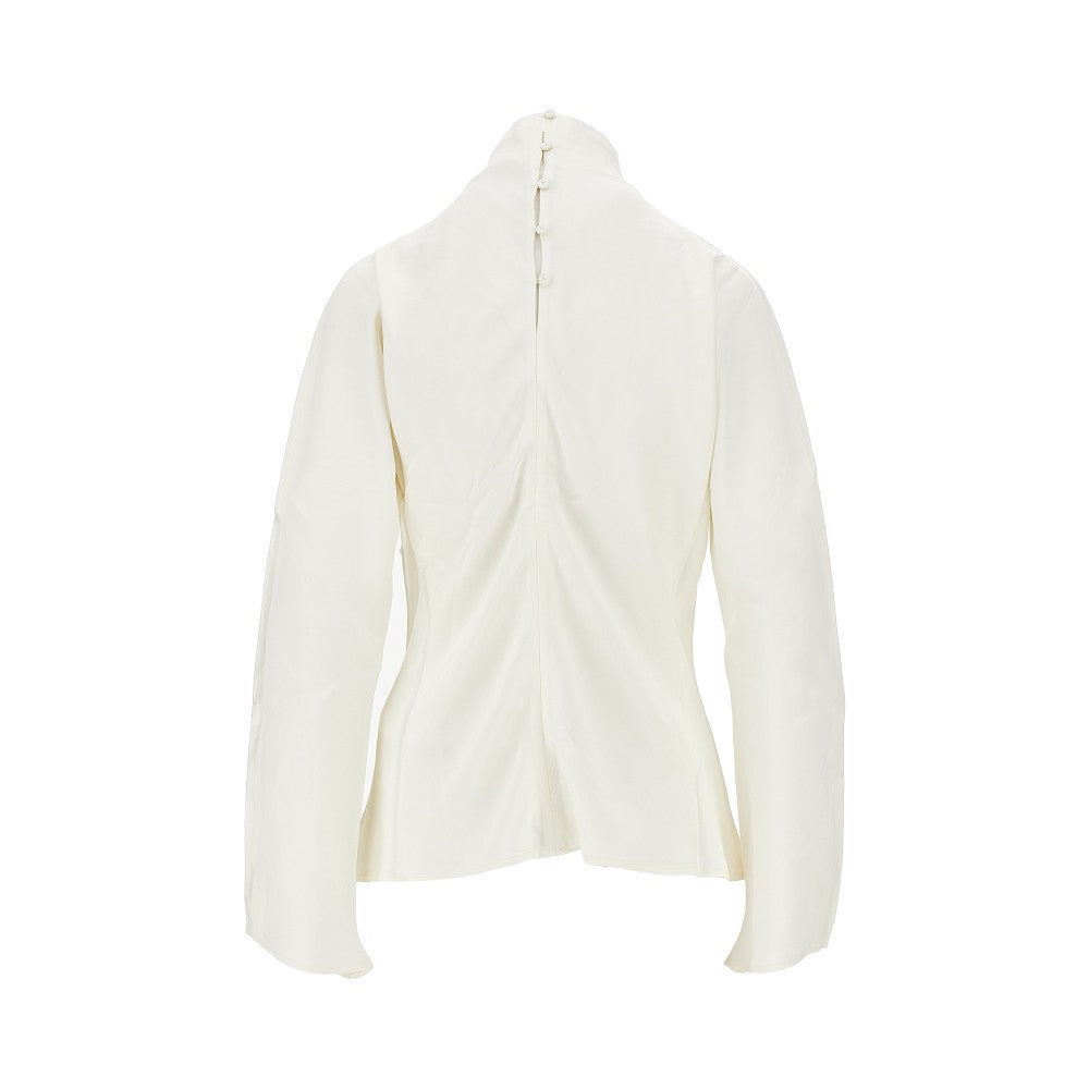 satin waisted blouse