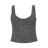 GUCCI 42 wool grisaille top