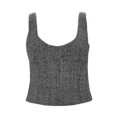 GUCCI 42 wool grisaille top