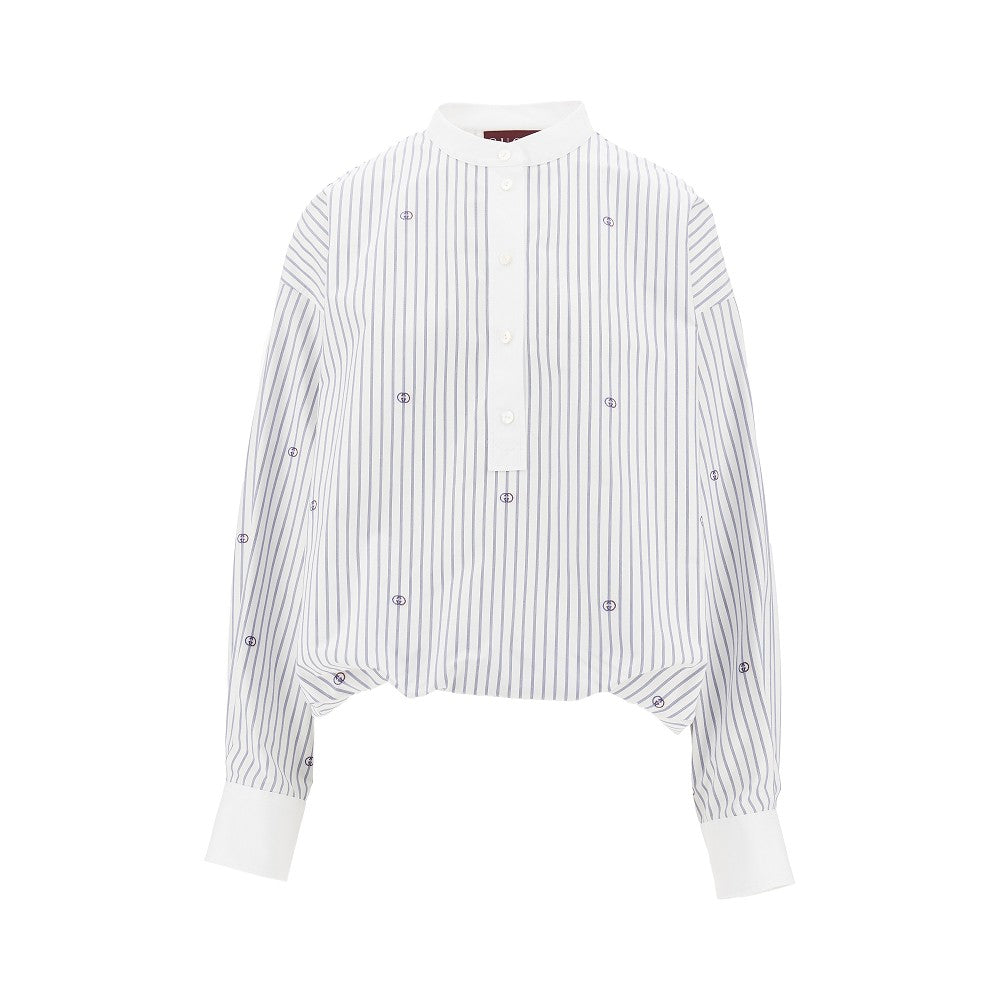 GUCCI 40 pinstriped poplin balloon fit shirt
