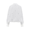 pinstriped poplin balloon fit shirt