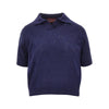 knitted polo shirt with openworked gg motif