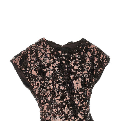 GANNI 36 sequinned top with bows