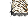 satin top with zebra-striped print