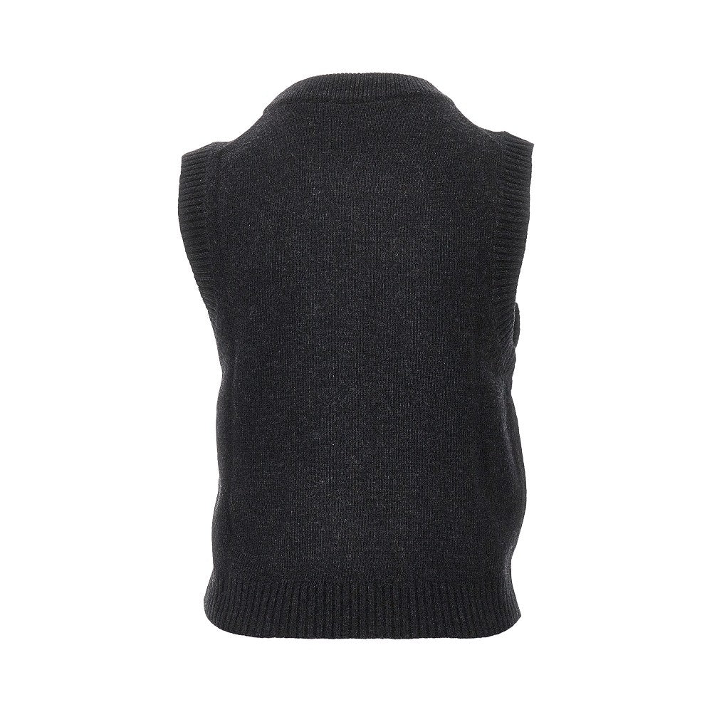 GANNI M poodle inlay wool-blend vest