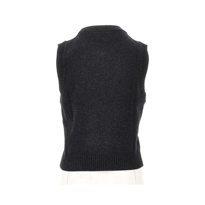 GANNI S cherries intarsia wool-blend vest