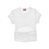 DIESEL XS t-bunny-tail ribbed t-shirt