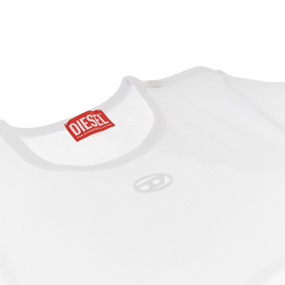 DIESEL XS t-bunny-tail ribbed t-shirt