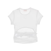 DIESEL XS t-bunny-tail ribbed t-shirt