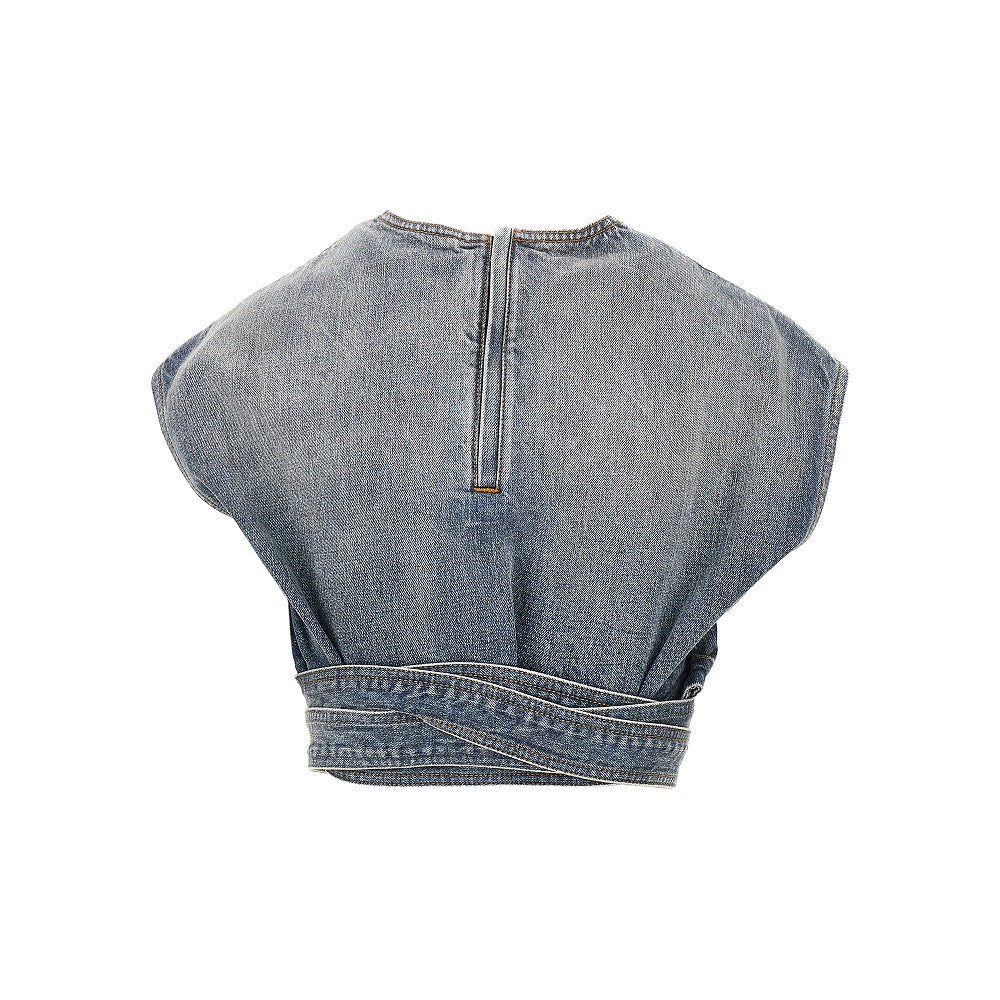 denim top