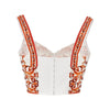 charmeuse top with maiolica print