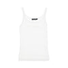 ribbed tank top with logo embroidery