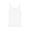 ribbed tank top with logo embroidery