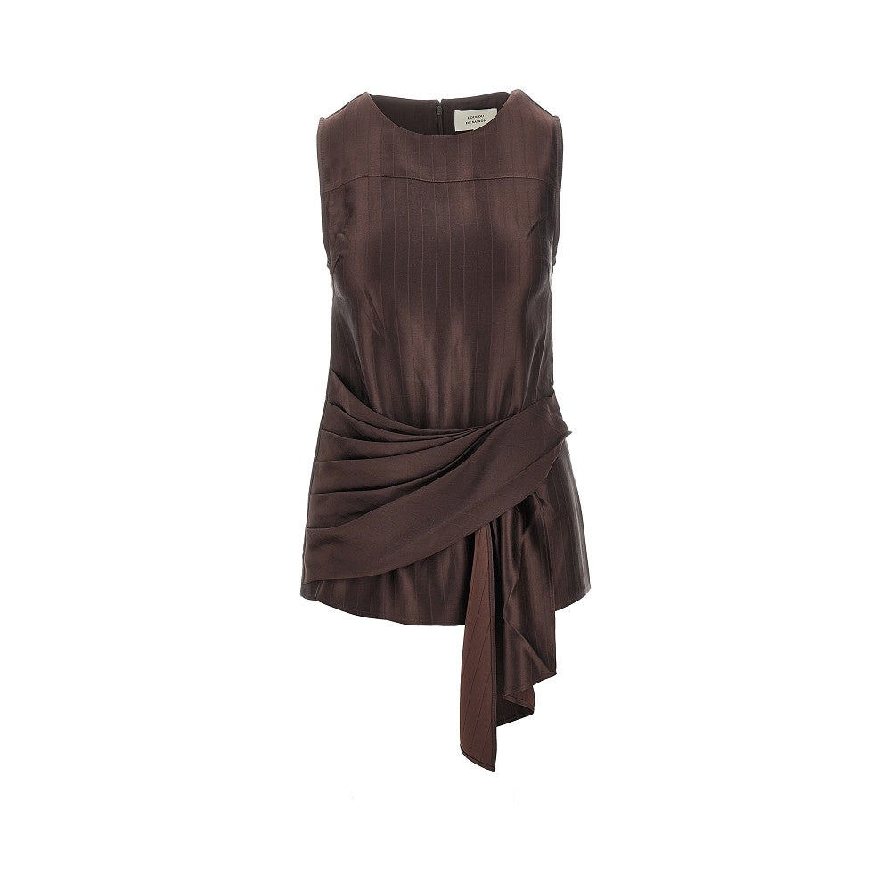 LOULOU DE SAISON M fonda silk-blend top