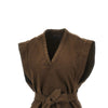 broken twill top with belt t