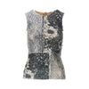 sequinned floral patchwork top