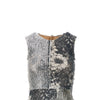 sequinned floral patchwork top