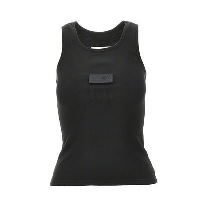 MM6 XS ribbed tank top with numeric label