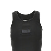 MM6 XS ribbed tank top with numeric label