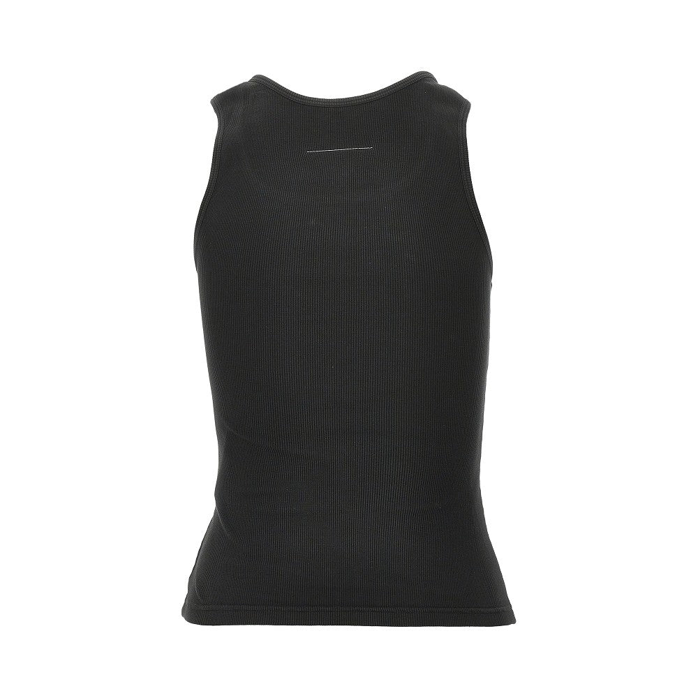 MM6 XS ribbed tank top with numeric label