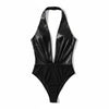 faux leather bodysuit