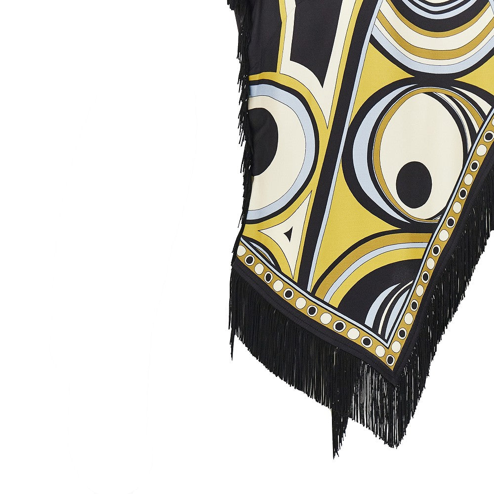 LA DOUBLE J 42 printed silk scarf top