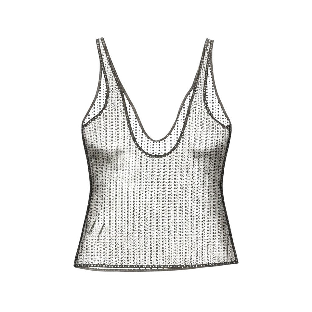 crystal mesh top