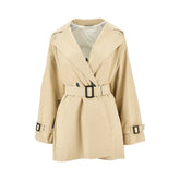 MAX MARA WEEKEND 38 anti-drop canvas short trench coat