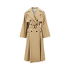 oversized gabardine trench coat