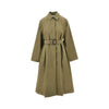 organic cotton blend trench coat with belt