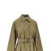 organic cotton blend trench coat with belt
