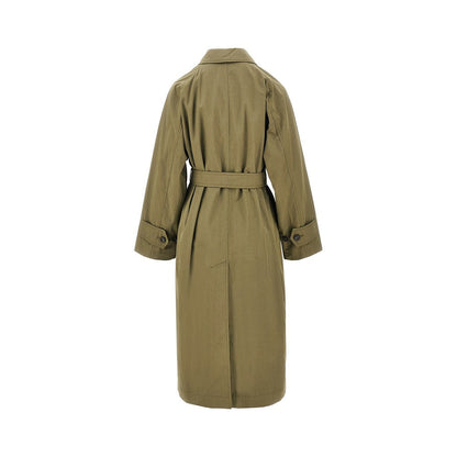 MAX MARA WEEKEND 38 organic cotton blend trench coat with belt