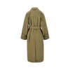 organic cotton blend trench coat with belt