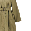 organic cotton blend trench coat with belt