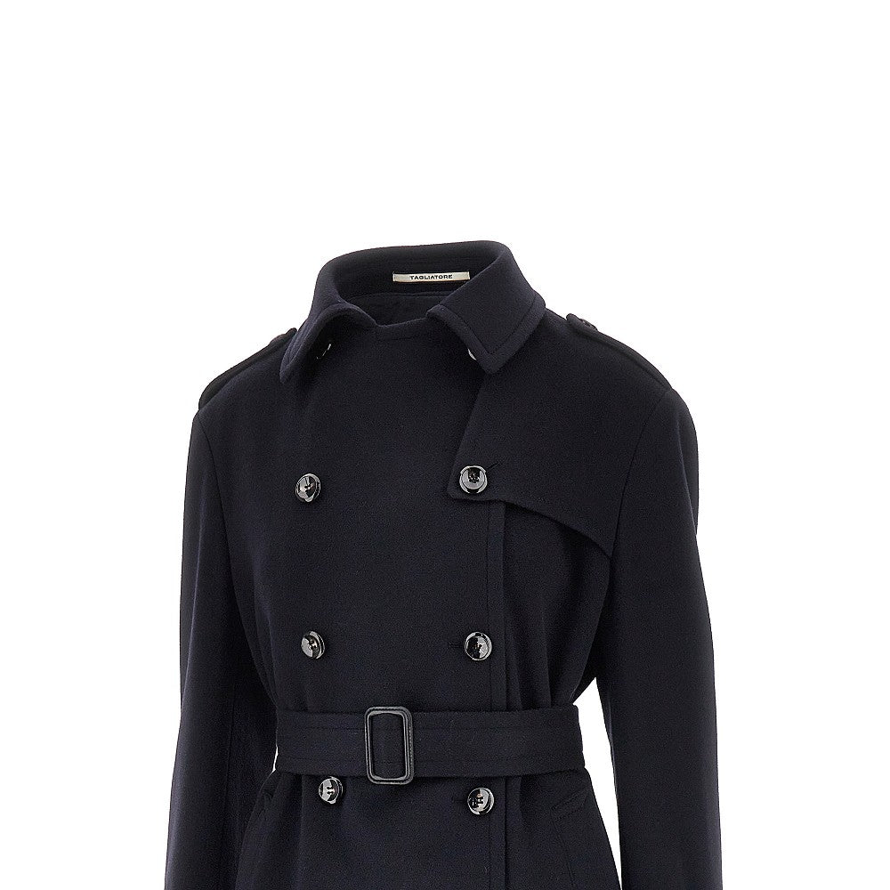 TAGLIATORE 40 bonny cashmere trench coat