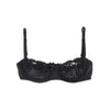 satin and lace balconette bra