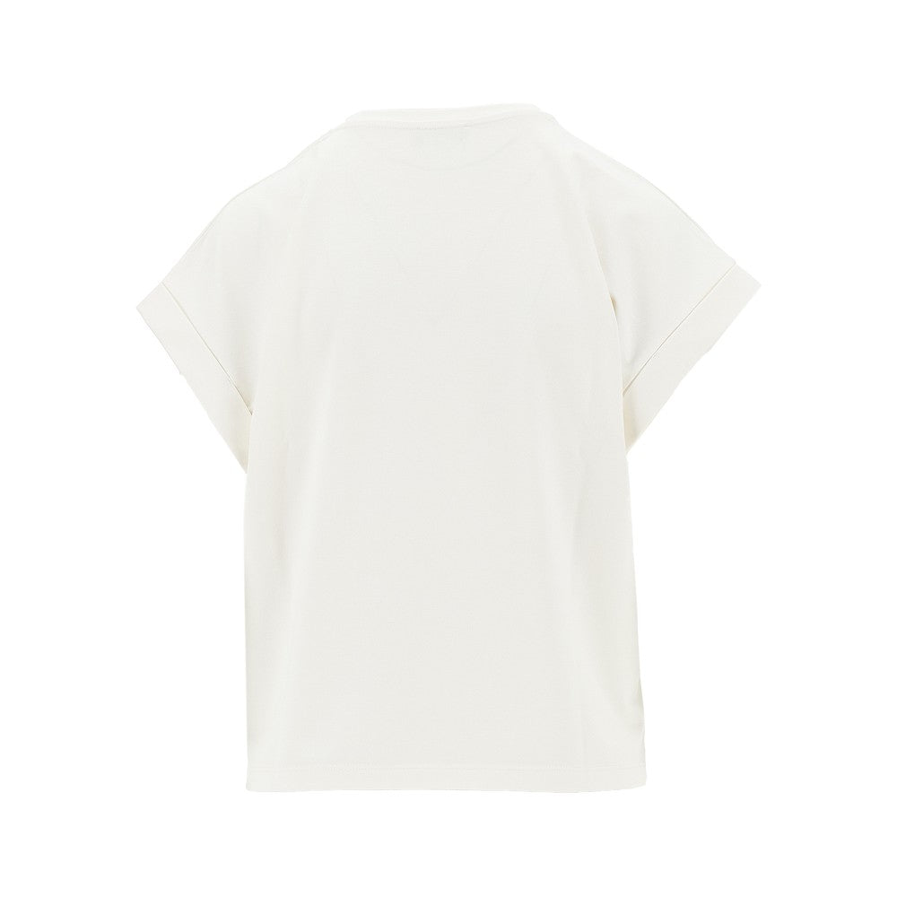 swimwear t-shirt with see-through logo