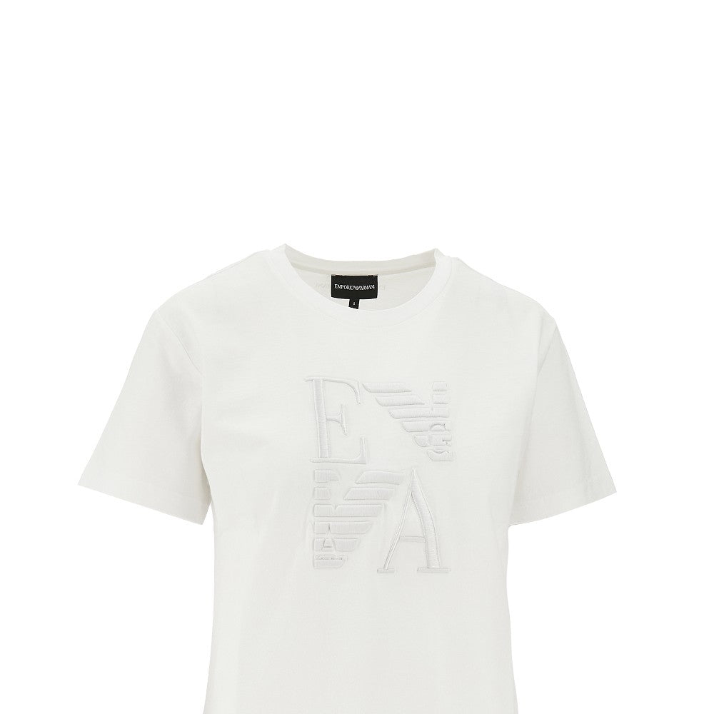 EMPORIO ARMANI S organic cotton t-shirt with logo embroidery