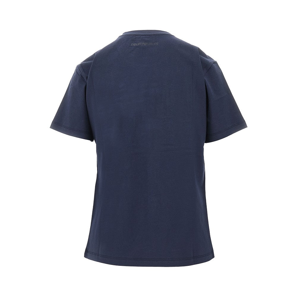 EMPORIO ARMANI S organic cotton t-shirt with logo embroidery