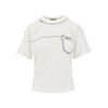 embroidered interlock jersey t-shirt