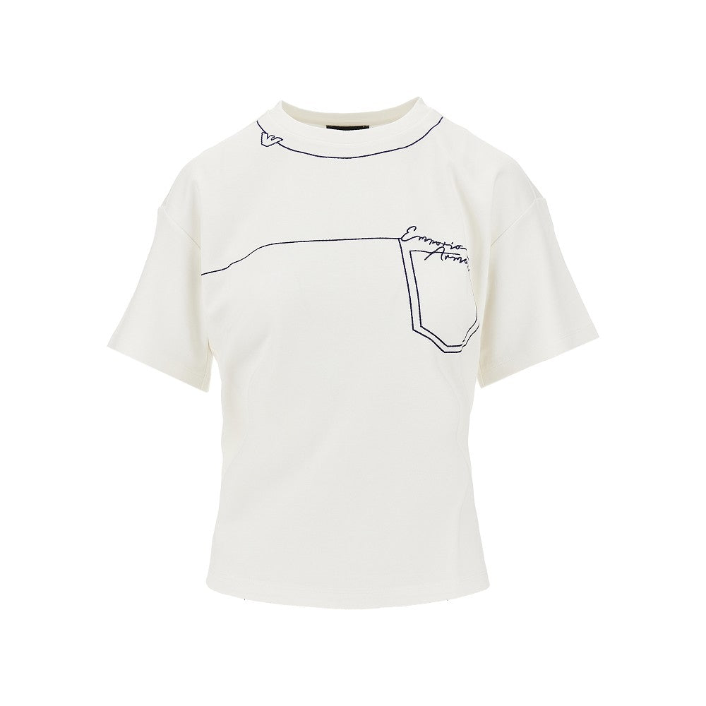 embroidered interlock jersey t-shirt