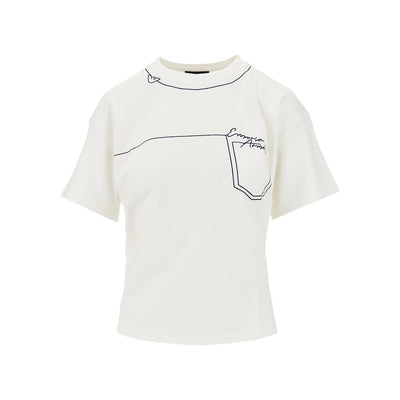embroidered interlock jersey t-shirt