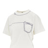 embroidered interlock jersey t-shirt