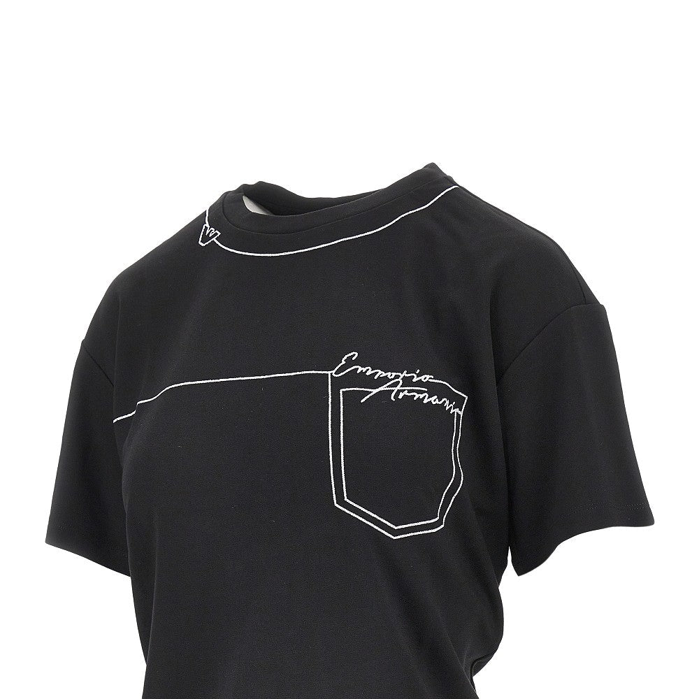 embroidered interlock jersey t-shirt