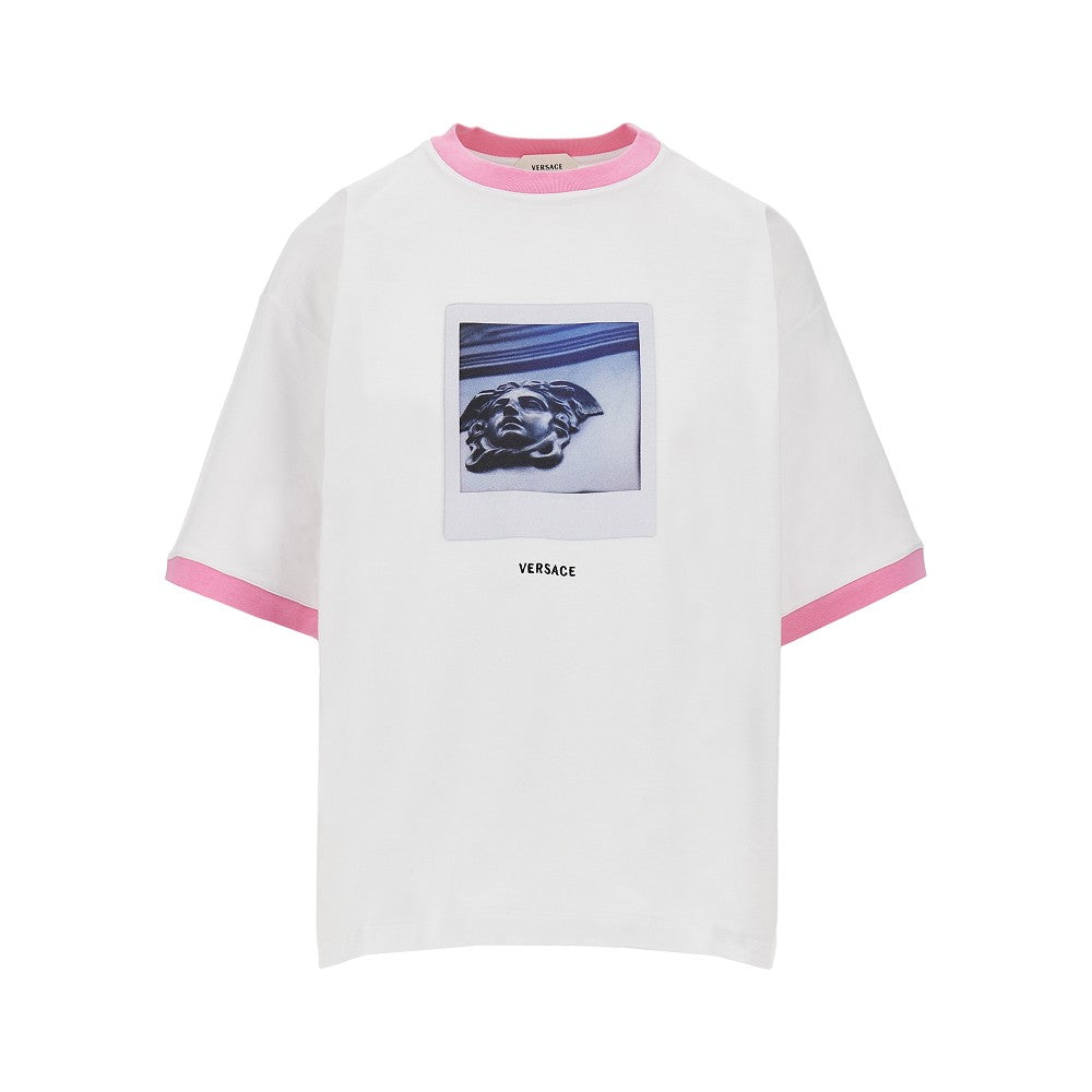 VERSACE 38 cotton t-shirt with medusa polaroid print