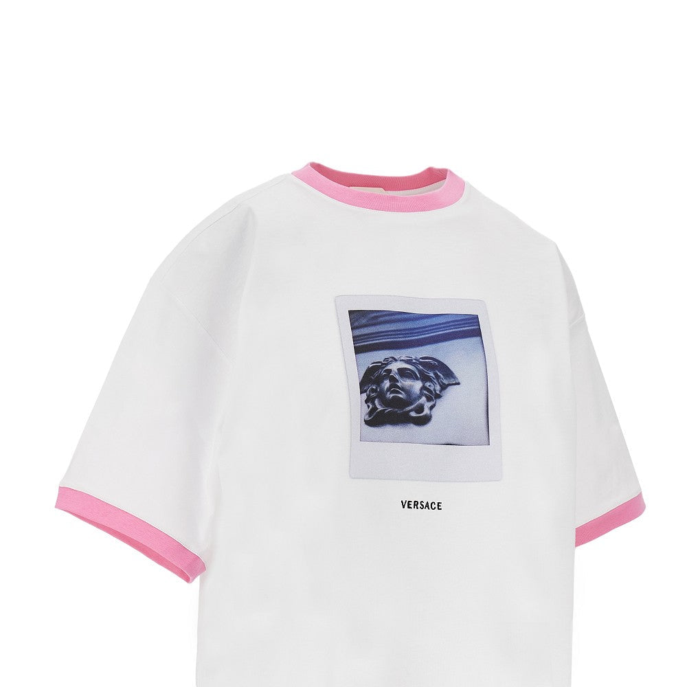 VERSACE 38 cotton t-shirt with medusa polaroid print