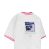 cotton t-shirt with medusa polaroid print