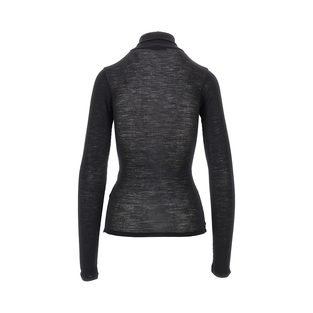 ribbed wool turtleneck top