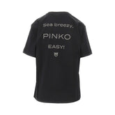 PINKO XS jersey t-shirt with embroidered logo